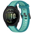 For Garmin Forerunner 165 Music 20mm Two Color Textured Silicone Watch Band(Teal) - Watch Bands by PMC TechLife | Online Shopping South Africa | PMC TechLife