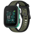 For Garmin Bounce 20mm Two Color Textured Silicone Watch Band(Green+Black) - Watch Bands by PMC TechLife | Online Shopping South Africa | PMC TechLife