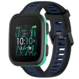 For Garmin Bounce 20mm Two Color Textured Silicone Watch Band(Midnight Blue+Black) - Watch Bands by PMC TechLife | Online Shopping South Africa | PMC TechLife
