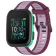 For Garmin Bounce 20mm Two Color Textured Silicone Watch Band(Purple) - Watch Bands by PMC TechLife | Online Shopping South Africa | PMC TechLife