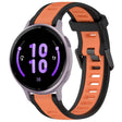 For Garmin Active 5 20mm Two Color Textured Silicone Watch Band(Orange+Black) - Watch Bands by PMC TechLife | Online Shopping South Africa | PMC TechLife