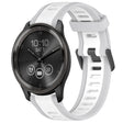 For Garmin VivoMove Trend 20mm Two Color Textured Silicone Watch Band(White+Grey) - Watch Bands by PMC TechLife | Online Shopping South Africa | PMC TechLife