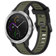 For Garmin Vivoactive 3 20mm Two Color Textured Silicone Watch Band(Green+Black) - Watch Bands by PMC TechLife | Online Shopping South Africa | PMC TechLife