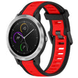 For Garmin Vivoactive 3 20mm Two Color Textured Silicone Watch Band(Red+Black) - Watch Bands by PMC TechLife | Online Shopping South Africa | PMC TechLife