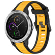 For Garmin Vivoactive 3 20mm Two Color Textured Silicone Watch Band(Yellow+Black) - Watch Bands by PMC TechLife | Online Shopping South Africa | PMC TechLife