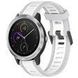 For Garmin Vivoactive 3 20mm Two Color Textured Silicone Watch Band(White+Grey) - Watch Bands by PMC TechLife | Online Shopping South Africa | PMC TechLife