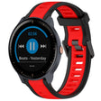 For Garmin Vivoactive3 Music 20mm Two Color Textured Silicone Watch Band(Red+Black) - Watch Bands by PMC TechLife | Online Shopping South Africa | PMC TechLife