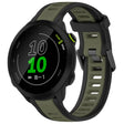 For Garmin Forerunner 158 20mm Two Color Textured Silicone Watch Band(Green+Black) - Watch Bands by PMC TechLife | Online Shopping South Africa | PMC TechLife