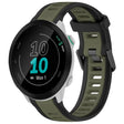 For Garmin Forerunner 55 20mm Two Color Textured Silicone Watch Band(Green+Black) - Watch Bands by PMC TechLife | Online Shopping South Africa | PMC TechLife
