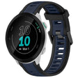 For Garmin Forerunner 55 20mm Two Color Textured Silicone Watch Band(Midnight Blue+Black) - Watch Bands by PMC TechLife | Online Shopping South Africa | PMC TechLife