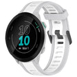 For Garmin Forerunner 55 20mm Two Color Textured Silicone Watch Band(White+Grey) - Watch Bands by PMC TechLife | Online Shopping South Africa | PMC TechLife