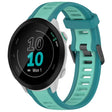 For Garmin Forerunner 55 20mm Two Color Textured Silicone Watch Band(Teal) - Watch Bands by PMC TechLife | Online Shopping South Africa | PMC TechLife