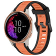 For Garmin Venu 20mm Two Color Textured Silicone Watch Band(Orange+Black) - Watch Bands by PMC TechLife | Online Shopping South Africa | PMC TechLife