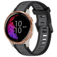 For Garmin Venu 20mm Two Color Textured Silicone Watch Band(Grey+Black) - Watch Bands by PMC TechLife | Online Shopping South Africa | PMC TechLife
