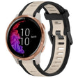 For Garmin Venu 20mm Two Color Textured Silicone Watch Band(Starlight + Black) - free shipping - PMC TechLife - Order now!