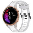 For Garmin Venu 20mm Two Color Textured Silicone Watch Band(White+Grey) - Watch Bands by PMC TechLife | Online Shopping South Africa | PMC TechLife