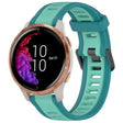 For Garmin Venu 20mm Two Color Textured Silicone Watch Band(Teal) - Watch Bands by PMC TechLife | Online Shopping South Africa | PMC TechLife