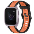 For Garmin Venu SQ 20mm Two Color Textured Silicone Watch Band(Orange+Black) - Watch Bands by PMC TechLife | Online Shopping South Africa | PMC TechLife