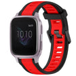 For Garmin Venu SQ 20mm Two Color Textured Silicone Watch Band(Red+Black) - Watch Bands by PMC TechLife | Online Shopping South Africa | PMC TechLife