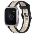 For Garmin Venu SQ 20mm Two Color Textured Silicone Watch Band(Starlight + Black) - Watch Bands by PMC TechLife | Online Shopping South Africa | PMC TechLife