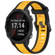 For Garmin Forerunner 245 / 245 Music 20mm Two Color Textured Silicone Watch Band(Yellow+Black) - Watch Bands by PMC TechLife | Online Shopping South Africa | PMC TechLife