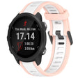 For Garmin Forerunner 245 / 245 Music 20mm Two Color Textured Silicone Watch Band(White+Pink) - Watch Bands by PMC TechLife | Online Shopping South Africa | PMC TechLife