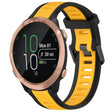 For Garmin Forerunner 645 / 645 Music 20mm Two Color Textured Silicone Watch Band(Yellow+Black) - Watch Bands by PMC TechLife | Online Shopping South Africa | PMC TechLife