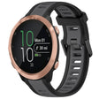 For Garmin Forerunner 645 / 645 Music 20mm Two Color Textured Silicone Watch Band(Grey+Black) - free shipping - PMC TechLife - Order now!