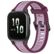 For Garmin Forerunner Sq2 / Sq2 Music 20mm Two Color Textured Silicone Watch Band(Purple) - Watch Bands by PMC TechLife | Online Shopping South Africa | PMC TechLife