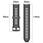 For Garmin VivoMove Trend 20mm Two Color Textured Silicone Watch Band(White+Pink)