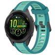 For Garmin Forerunner 265S 18mm Two Color Textured Silicone Watch Band(Teal) - Watch Bands by PMC TechLife | Online Shopping South Africa | PMC TechLife