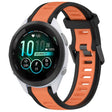 For Garmin Forerunner 265S Music 18mm Two Color Textured Silicone Watch Band(Orange+Black) - free shipping - PMC TechLife - Order now!