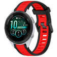 For Garmin Forerunner 265S Music 18mm Two Color Textured Silicone Watch Band(Red+Black) - Watch Bands by PMC TechLife | Online Shopping South Africa | PMC TechLife