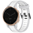 For Garmin Active S 18mm Two Color Textured Silicone Watch Band(White+Grey) - Watch Bands by PMC TechLife | Online Shopping South Africa | PMC TechLife