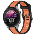 For Garmin Forerunner 255S 18mm Two Color Textured Silicone Watch Band(Orange+Black) - Watch Bands by PMC TechLife | Online Shopping South Africa | PMC TechLife