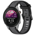 For Garmin Forerunner 255S 18mm Two Color Textured Silicone Watch Band(Grey+Black) - free shipping - PMC TechLife - Order now!