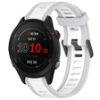 For Garmin Forerunner 255S Music 18mm Two Color Textured Silicone Watch Band(White+Grey) - Watch Bands by PMC TechLife | Online Shopping South Africa | PMC TechLife