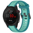 For Garmin Forerunner 255S Music 18mm Two Color Textured Silicone Watch Band(Teal) - Watch Bands by PMC TechLife | Online Shopping South Africa | PMC TechLife