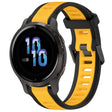 For Garmin Venu 2S 18mm Two Color Textured Silicone Watch Band(Yellow+Black) - Watch Bands by PMC TechLife | Online Shopping South Africa | PMC TechLife