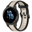 For Garmin Venu 2S 18mm Two Color Textured Silicone Watch Band(Starlight + Black) - free shipping - PMC TechLife - Order now!