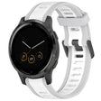 For Garmin Vivoactive 4S 18mm Two Color Textured Silicone Watch Band(White+Grey) - Watch Bands by PMC TechLife | Online Shopping South Africa | PMC TechLife