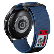 20mm Two Color Nylon Canvas Hook And Loop Fastener Watch Band(Blue+Red)