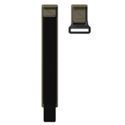 22mm Two Color Nylon Canvas Hook And Loop Fastener Watch Band(Army Green+Black)
