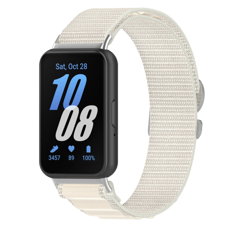 For Samsung Galaxy Fit 3 Nylon Canvas Watch Band(Starlight)