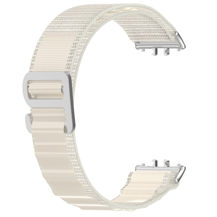 For Samsung Galaxy Fit 3 Nylon Canvas Watch Band(Starlight)