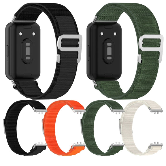 For Samsung Galaxy Fit 3 Nylon Canvas Watch Band(Green)