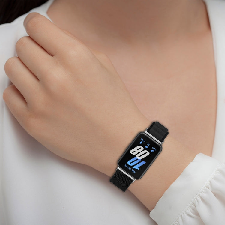 For Samsung Galaxy Fit 3 Nylon Canvas Watch Band(Starlight)