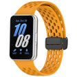 For Samsung Galaxy Fit 3 Hole Style Magnetic Folding Buckle Silicone Watch Band(Yellow) - free shipping - PMC TechLife - Order now!