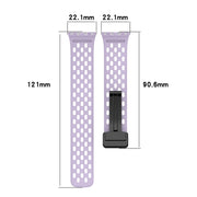 For Samsung Galaxy Fit 3 Hole Style Magnetic Folding Buckle Silicone Watch Band(Midnight Blue)