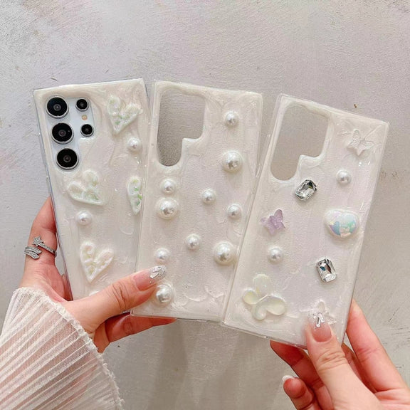 For Samsung Galaxy S25 Ultra 5G Cream Gum Decoden TPU Phone Case(Pearl)